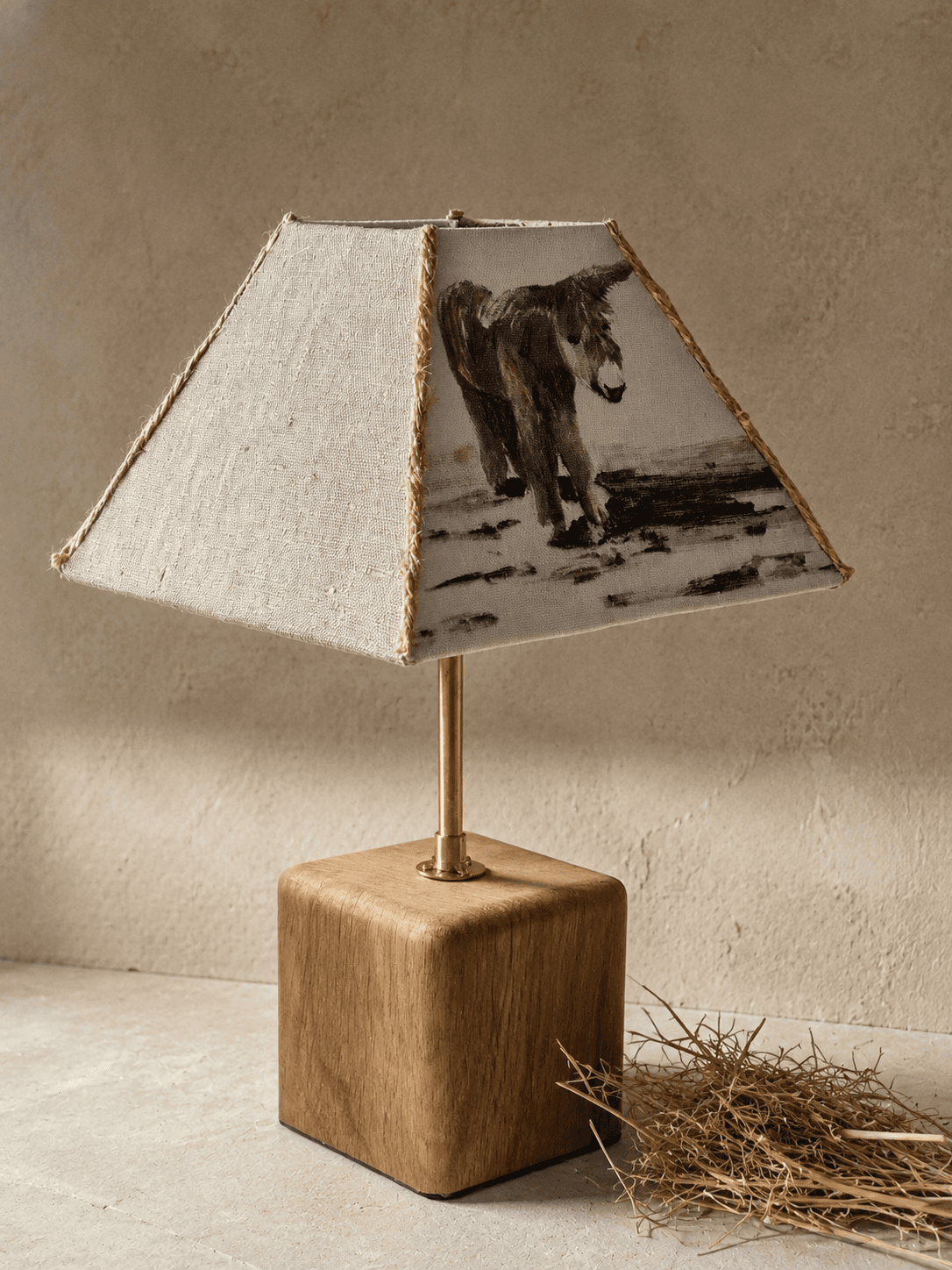 Lampe les anes au pré