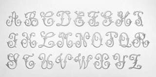 Lettres brodées Alphabet - Les abat-jour d’illumine