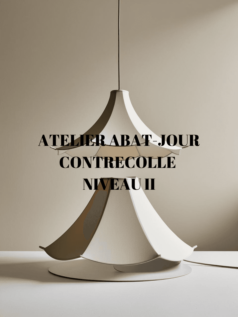 Atelier Niveau II - abat-jour contrecollé formes expérimentales
