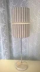 Abat-jour Rond Lin rayé - Les abat-jour d’illumine