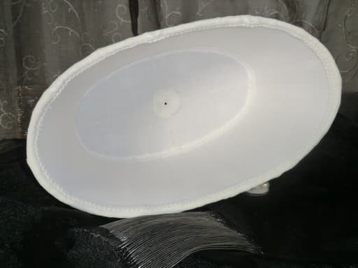 Abat-jour à Chapeau "Lin brodé" avec graine de lyre - Les abat-jour d’illumine