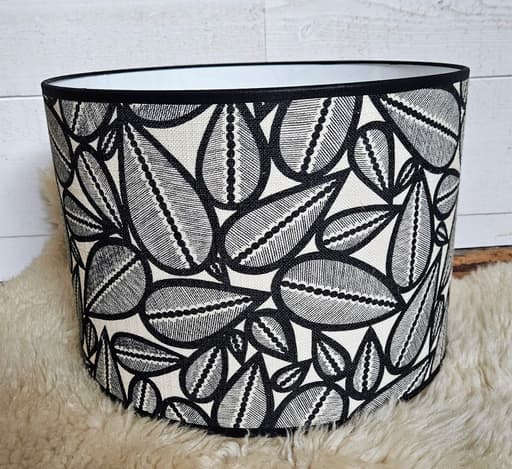 FEUILLES NOIRES - Abat-jour cylindre