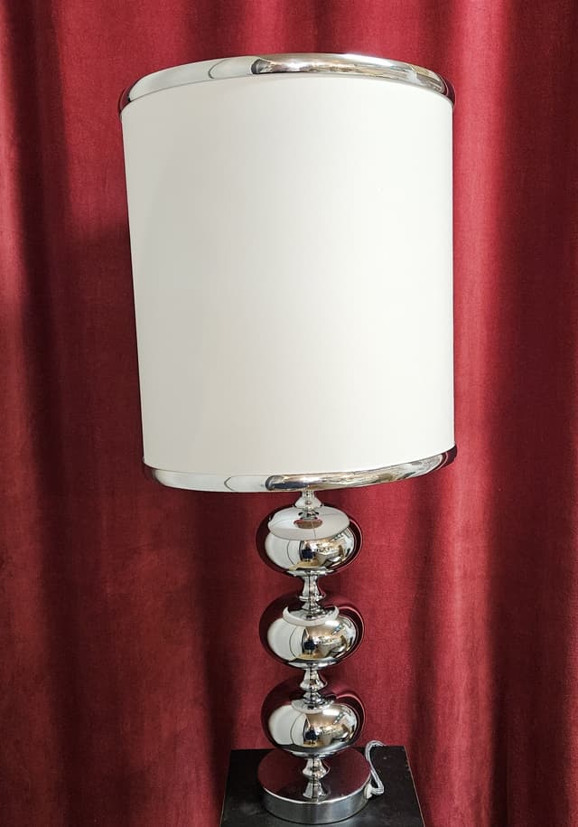 ABAT-JOUR "Les Années 70 " laque et chrome