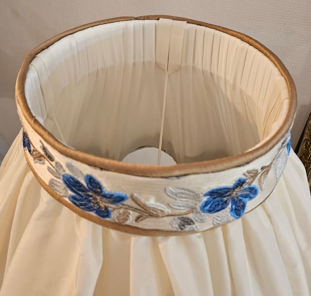 ABAT-JOUR JUPONNE "Meringue floral"