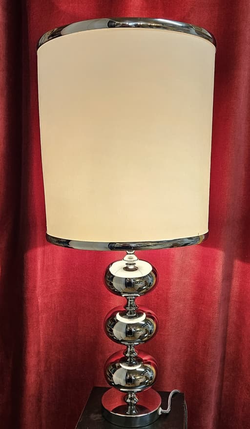 ABAT-JOUR "Les Années 70 " laque et chrome