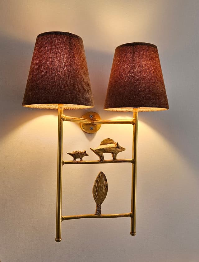 Abat-jour de lustrerie Velours brun