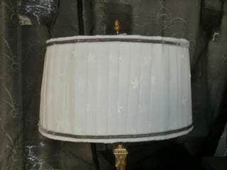 AVANT- APRES Abat-jour ovale Plissé Lin blanc - Lyre - Les abat-jour d’illumine