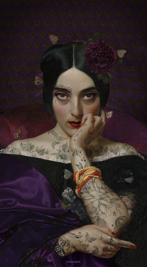 CLEMENTINE VIOLET — Tenture
