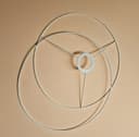 Ensemble cercle et cercle à jetons D. 25 cm blanc - E27