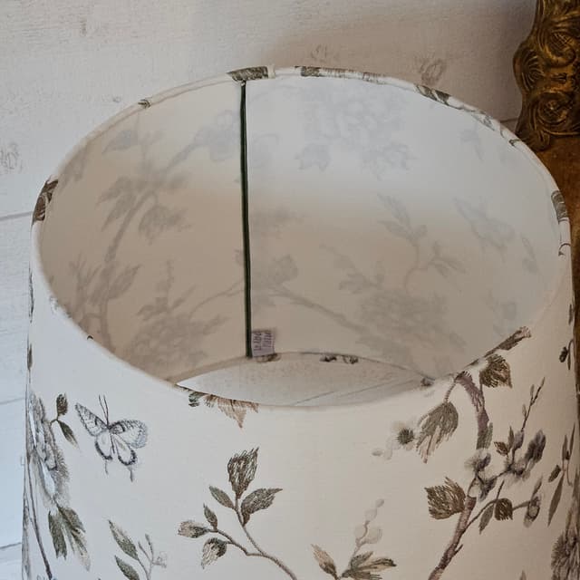 Abat-jour conique BRODERIE AUX PAPILLONS