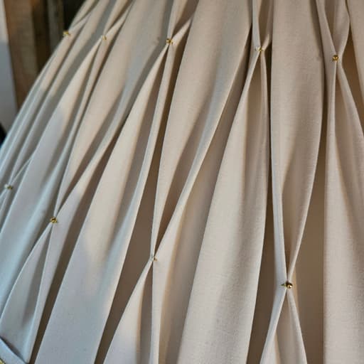 Abat-jour conique plissé "CAMPAGNE CHIC"