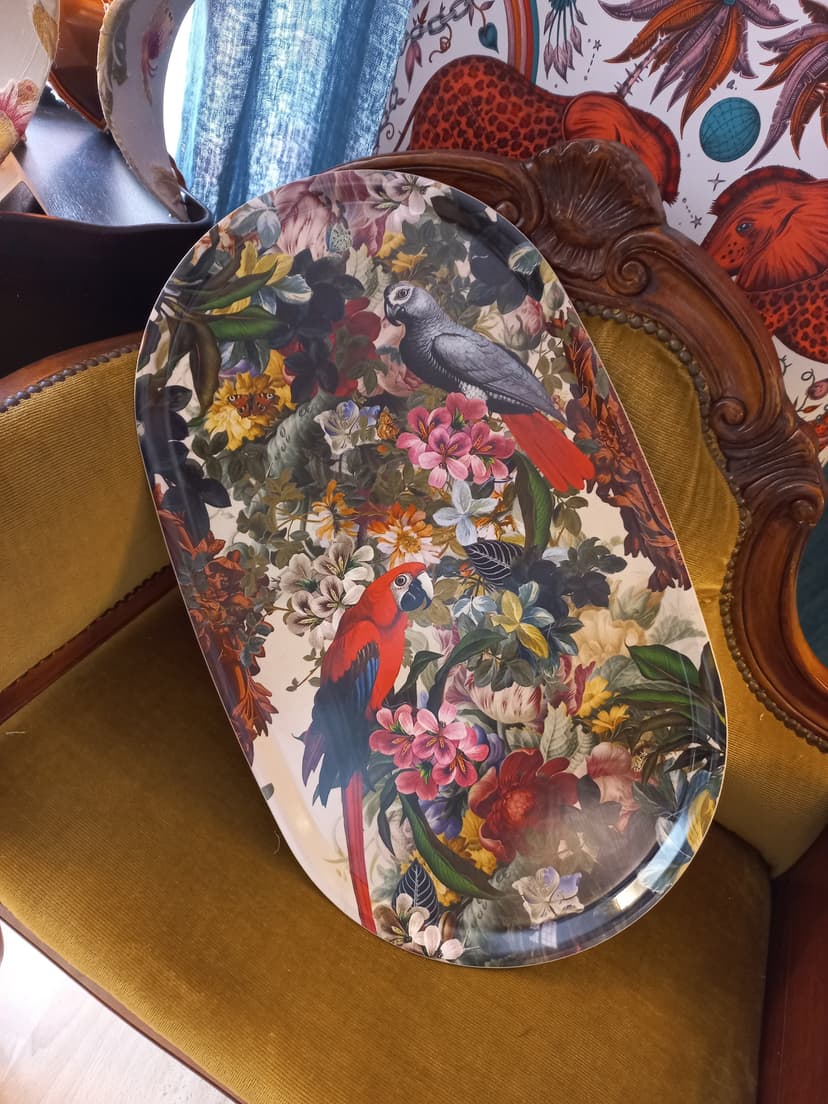 PLATEAU OVALE - LES PERROQUETS