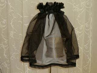 Abat-jour Juponné Voile Noir - Les abat-jour d’illumine