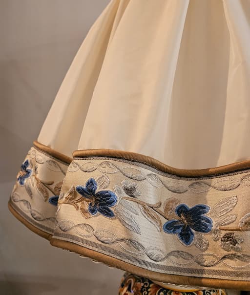 ABAT-JOUR JUPONNE "Meringue floral"