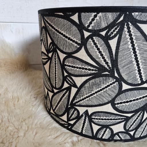 FEUILLES NOIRES - Abat-jour cylindre