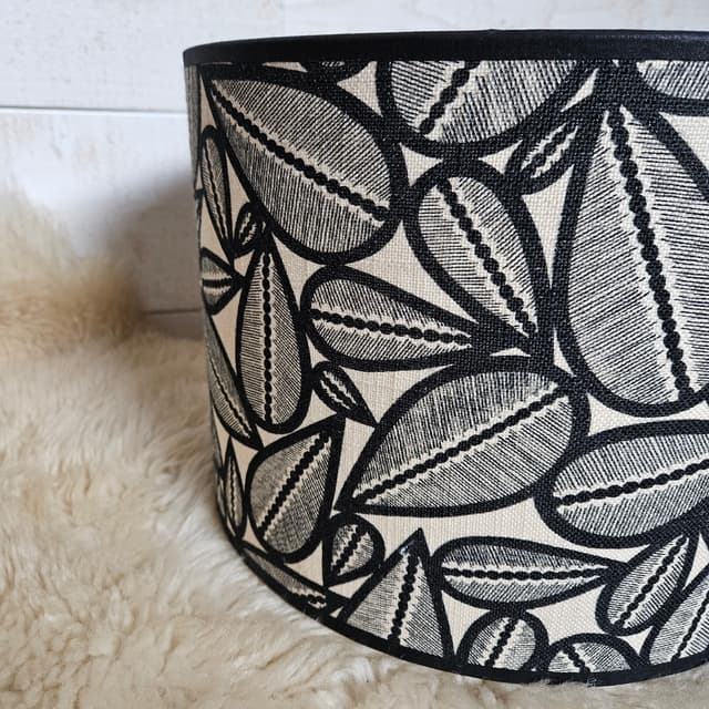 FEUILLES NOIRES - Abat-jour cylindre