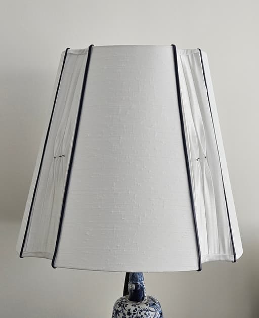 ABAT-JOUR CARRE ESPAGNOL "Perlées bleues "