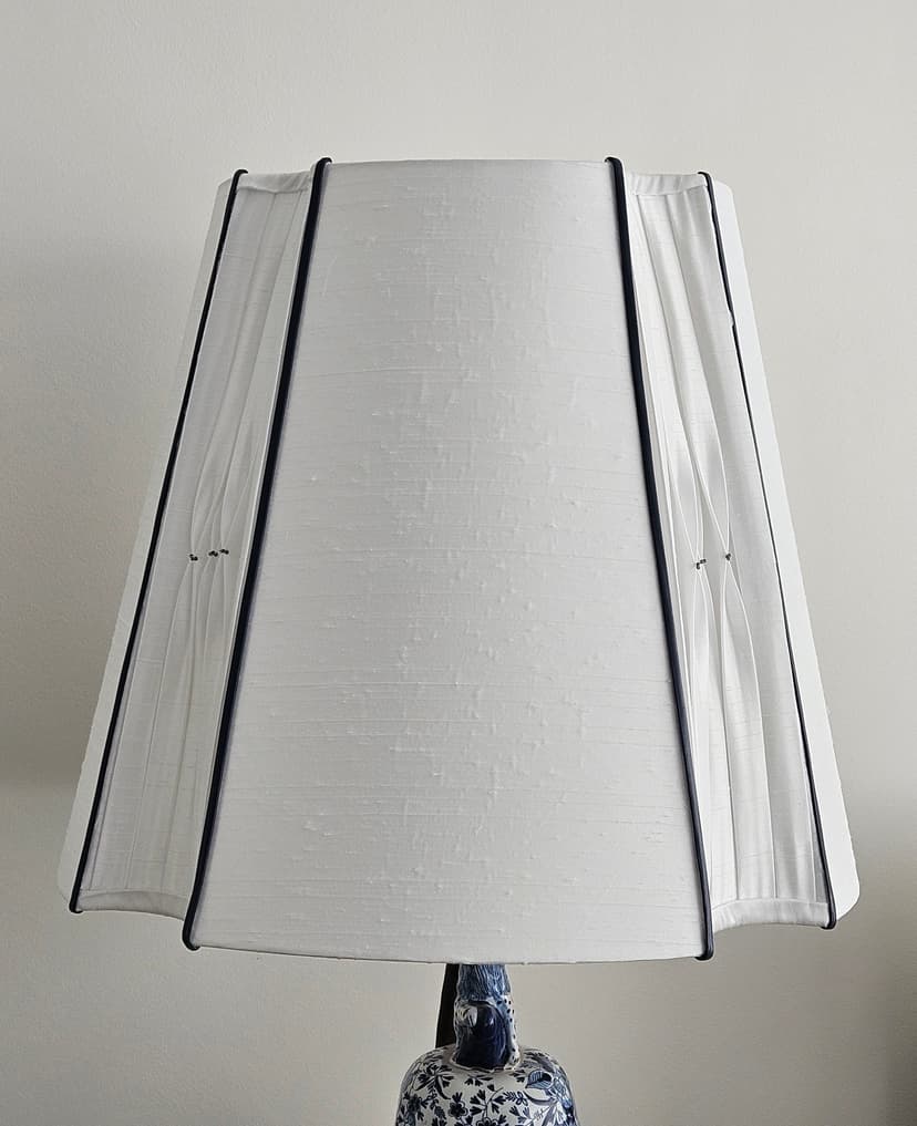 ABAT-JOUR CARRE ESPAGNOL "Perlées bleues "