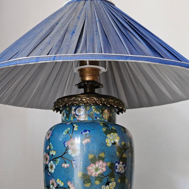 ABAT-JOUR CONIQUE TONQUIN "BLEU SAUVAGE"