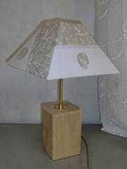 Abat-jour pyramide Petites Poules en médaillon - Les abat-jour d’illumine