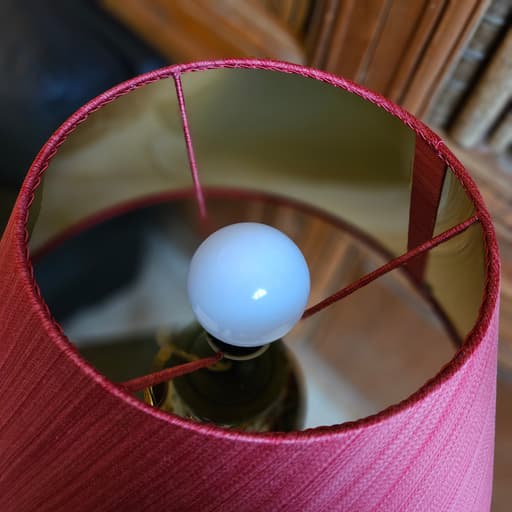 Abat-jour Conique Soie Chevronnée