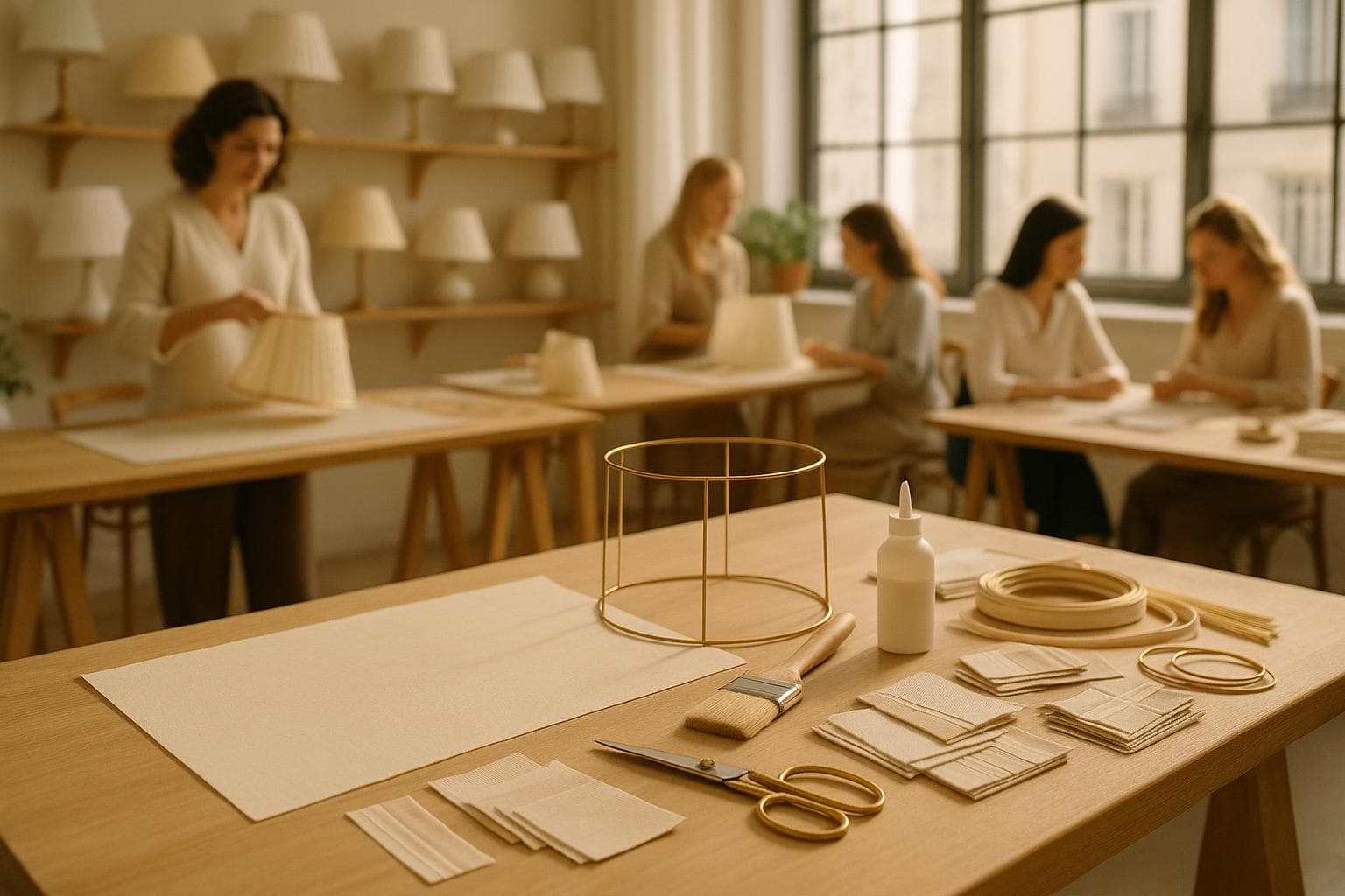 Atelier abat-jour contrecollé en Normandie — Illumine, Cormeilles (Eure)