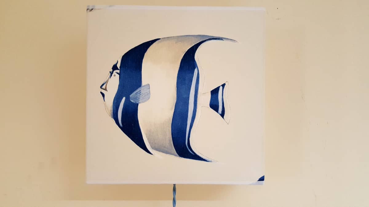 Applique carrée Poisson bleu - Les abat-jour d’illumine