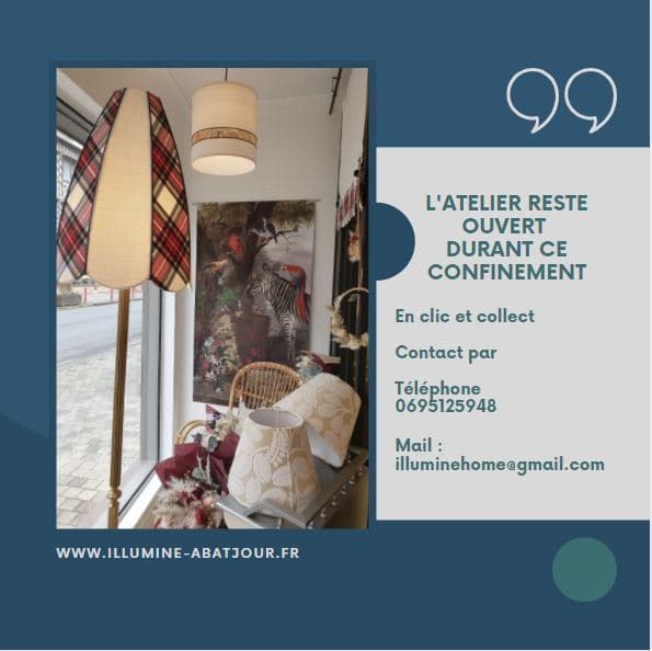 L'ATELIER RESTE OUVERT DURANT CE CONFINEMENT MARS 2021