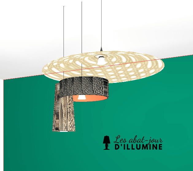 VISUELS 3 D pour vos projets de suspensions et de plafonniers