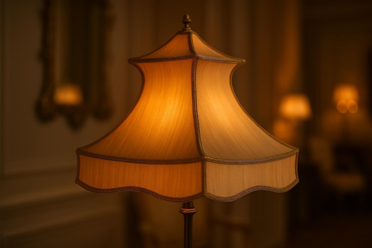 Abat-jour artisanal pagode sur mesure éclairé — création unique Illumine