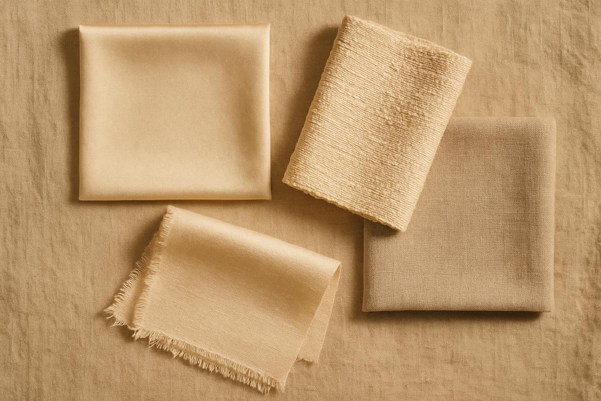 Matériaux nobles pour abat-jour artisanal — soie, lin, shantung
