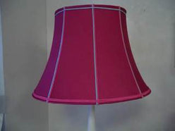 Abat-jour Ovale Tissu Tendu Soie Framboise - Les abat-jour d’illumine