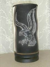 Lampe à poser Collection les Tubulines Aigle Noir - Les abat-jour d’illumine